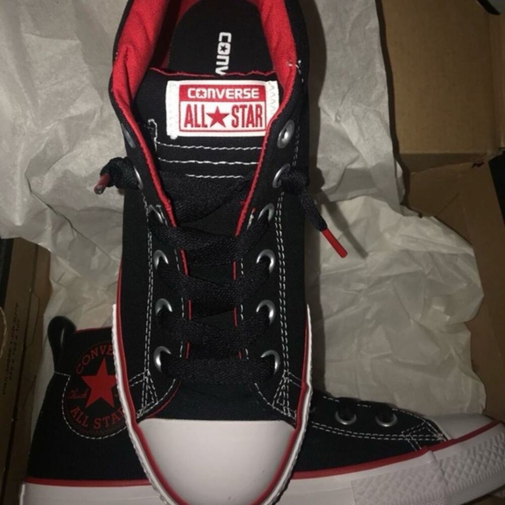 Converse All Star Kid Shoes Sneakers Red Black